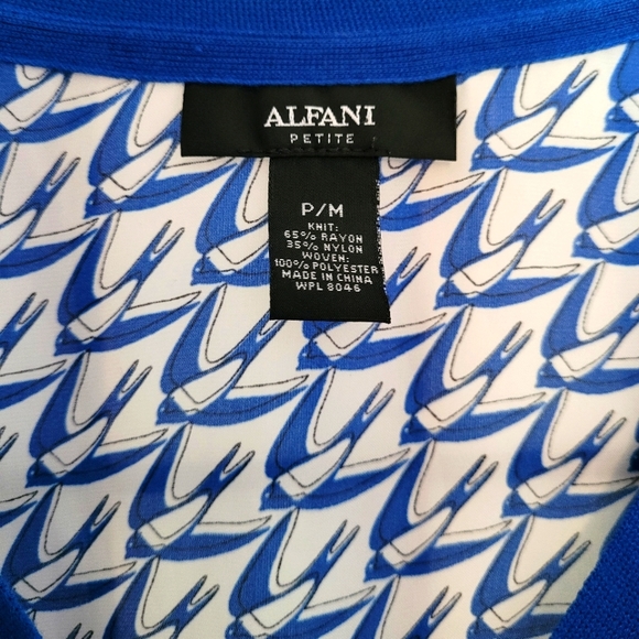 Alfani Royal Blue Cardigan Size Petite M - Picture 5 of 6